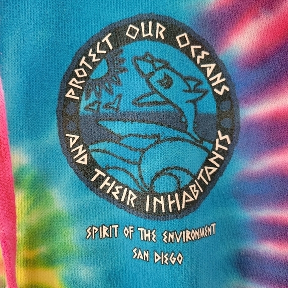 Spirit of the Environment San Diego Tie Dye Hoodie Sweatshirt - Picture 5 of 6